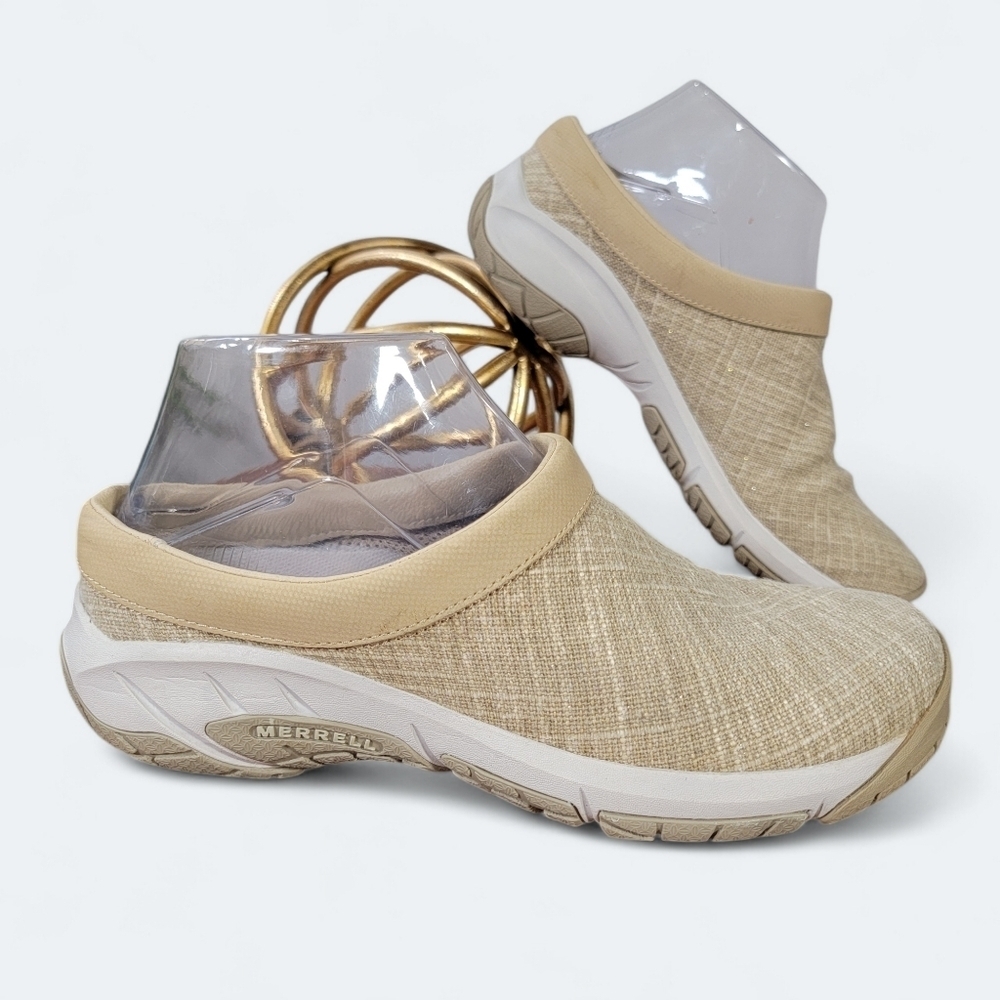 Merrell Rucksack Metallic Gold Shimmer Slip On Clogs Shoes Size 6